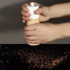 Customized Japanese-style wooden pepper grinder for kitchen use, manual freshly ground sea salt grains, black pepper powder grinding bottle Application Scenario